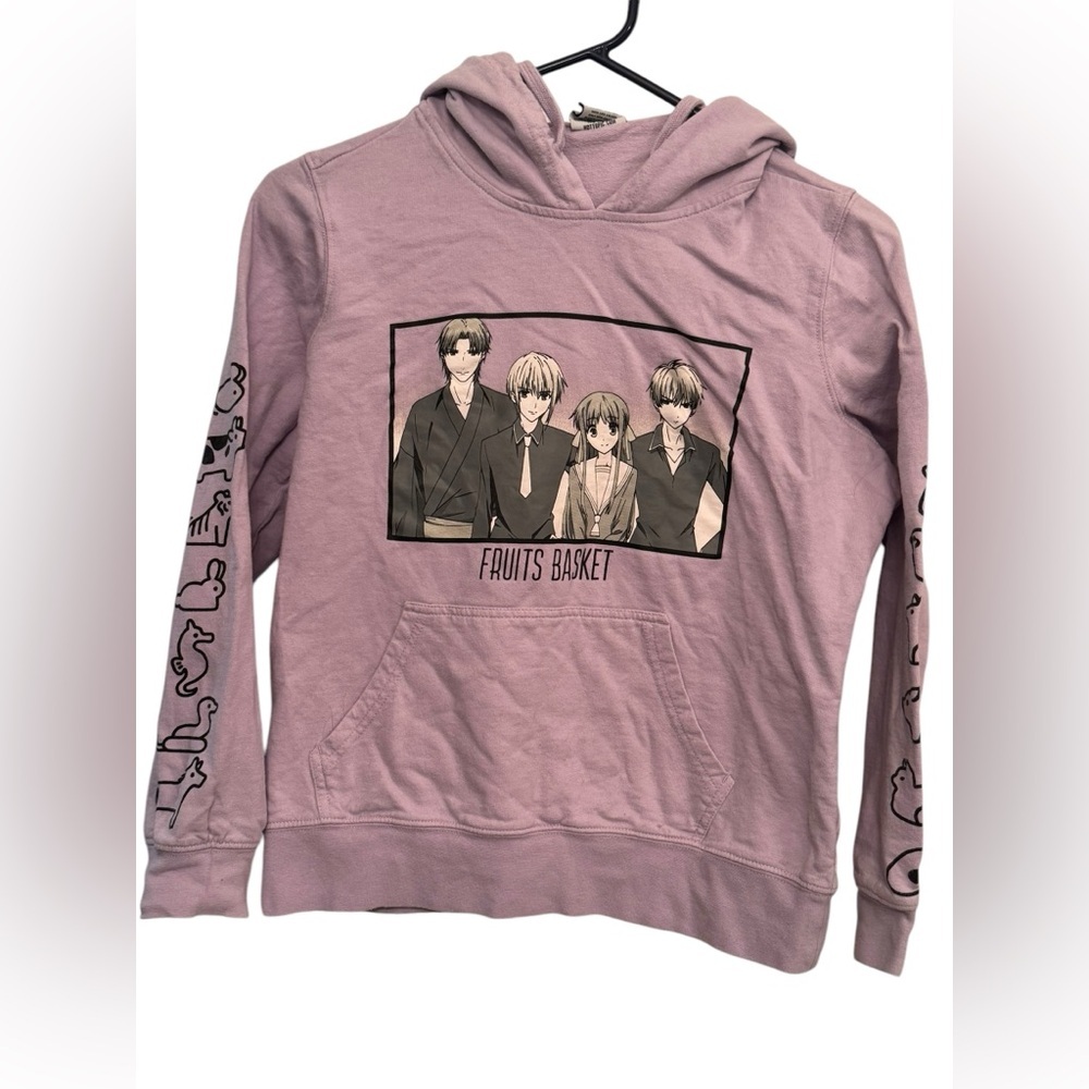 Hot Topic Fruits Basket purple sweatshirt hoodie size small. Anime girl